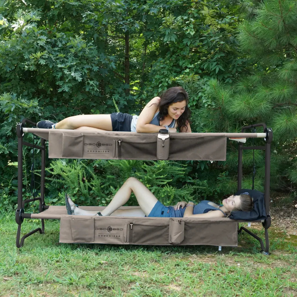 Disc-O-Bed - Large w/ Side Organisers 28" wide - Tan