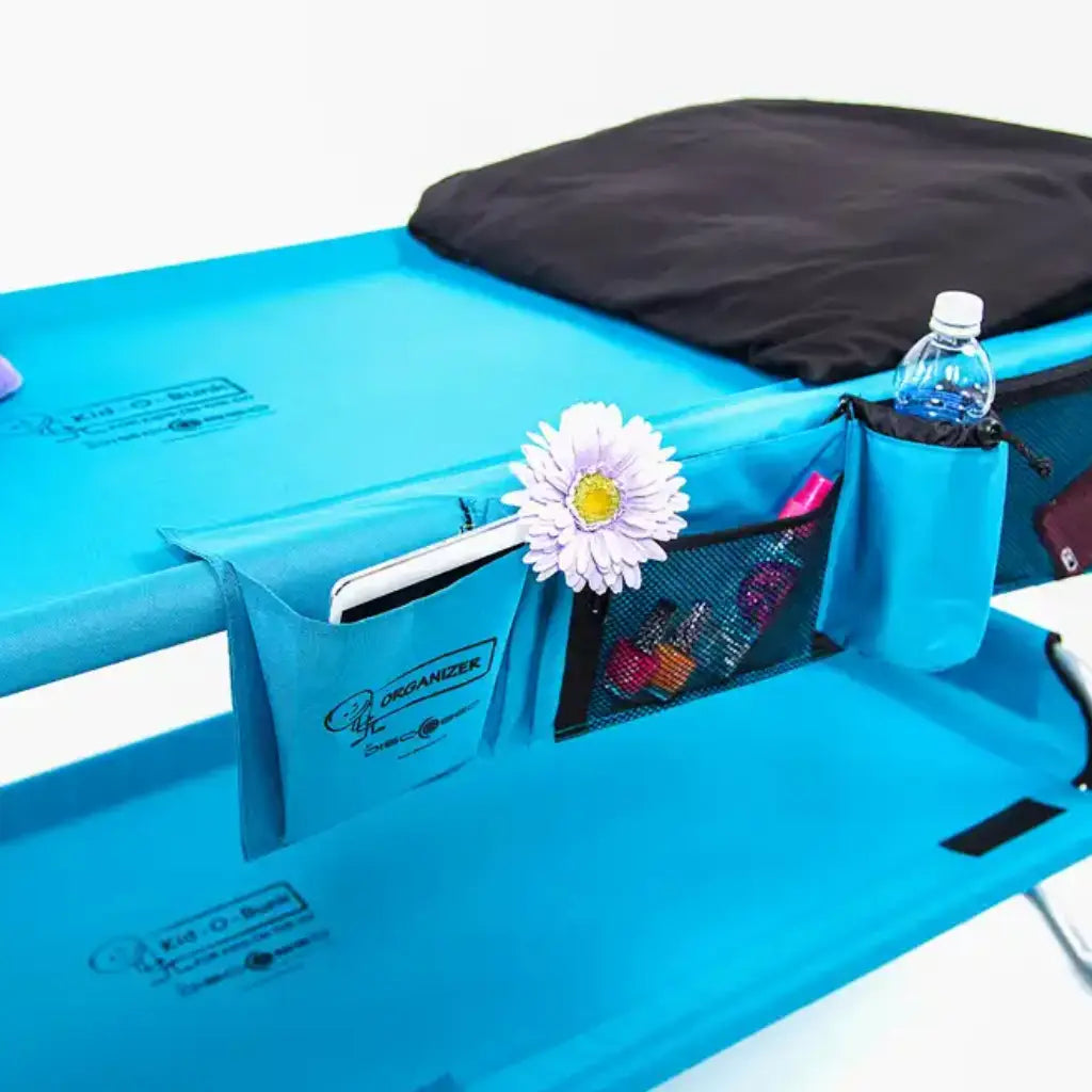 Kid-O-Bunk w/ Organiser - Teal Blue Fabric / Grey Frame
