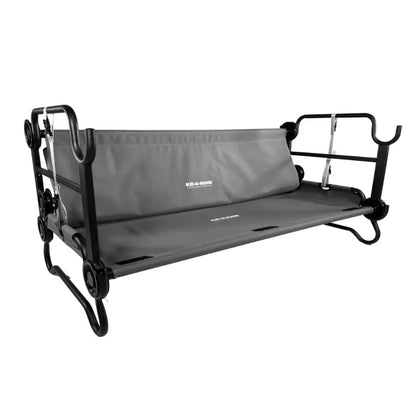 Disc-O-Bed Australia Kid-O-Bunk w/ Organiser - Grey Fabric / Black Steel Frame Disc-O-Bed