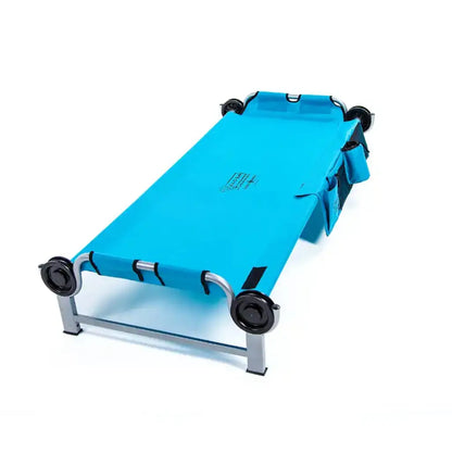 Disc-O-Bed Australia Kid-O-Bunk w/ Organiser - Teal Blue Fabric / Grey Frame Bunks