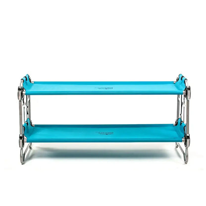Disc-O-Bed Australia Kid-O-Bunk w/ Organiser - Teal Blue Fabric / Grey Frame Bunks