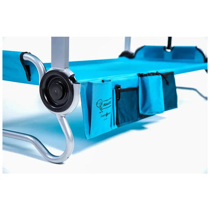 Disc-O-Bed Australia Kid-O-Bunk w/ Organiser - Teal Blue Fabric / Grey Frame Bunks