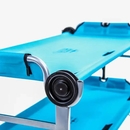 Disc-O-Bed Australia Kid-O-Bunk w/ Organiser - Teal Blue Fabric / Grey Frame Bunks