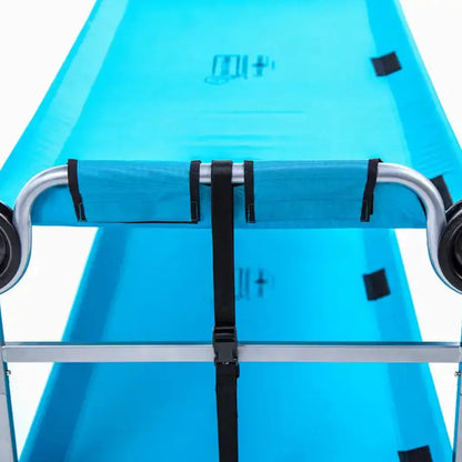 Disc-O-Bed Australia Kid-O-Bunk w/ Organiser - Teal Blue Fabric / Grey Frame Bunks