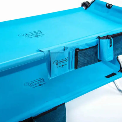 Disc-O-Bed Australia Kid-O-Bunk w/ Organiser - Teal Blue Fabric / Grey Frame Bunks