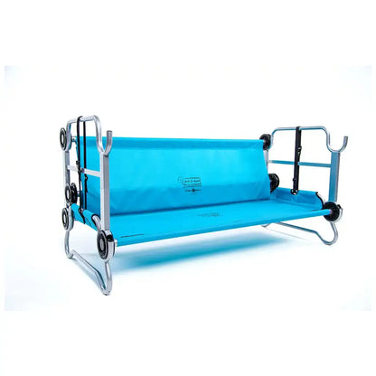 Disc-O-Bed Australia Kid-O-Bunk w/ Organiser - Teal Blue Fabric / Grey Frame Bunks