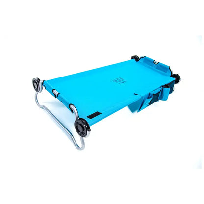 Disc-O-Bed Australia Kid-O-Bunk w/ Organiser - Teal Blue Fabric / Grey Frame Bunks